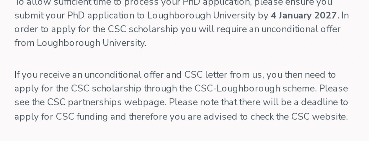 拉夫堡大学 CSC 页面的 Deadline 一栏