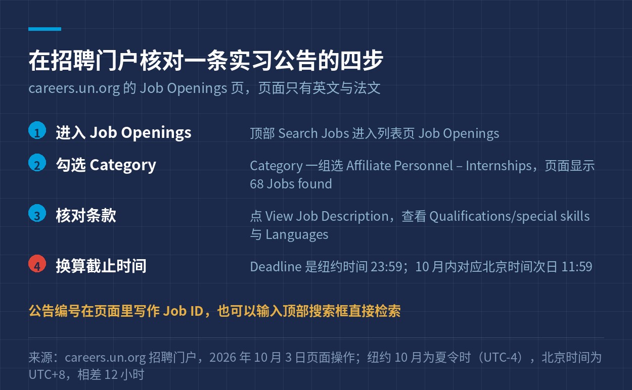 在招聘门户核对一条实习公告的四步